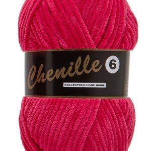 Chenille 6, hot pink, 100 g, nr. 20