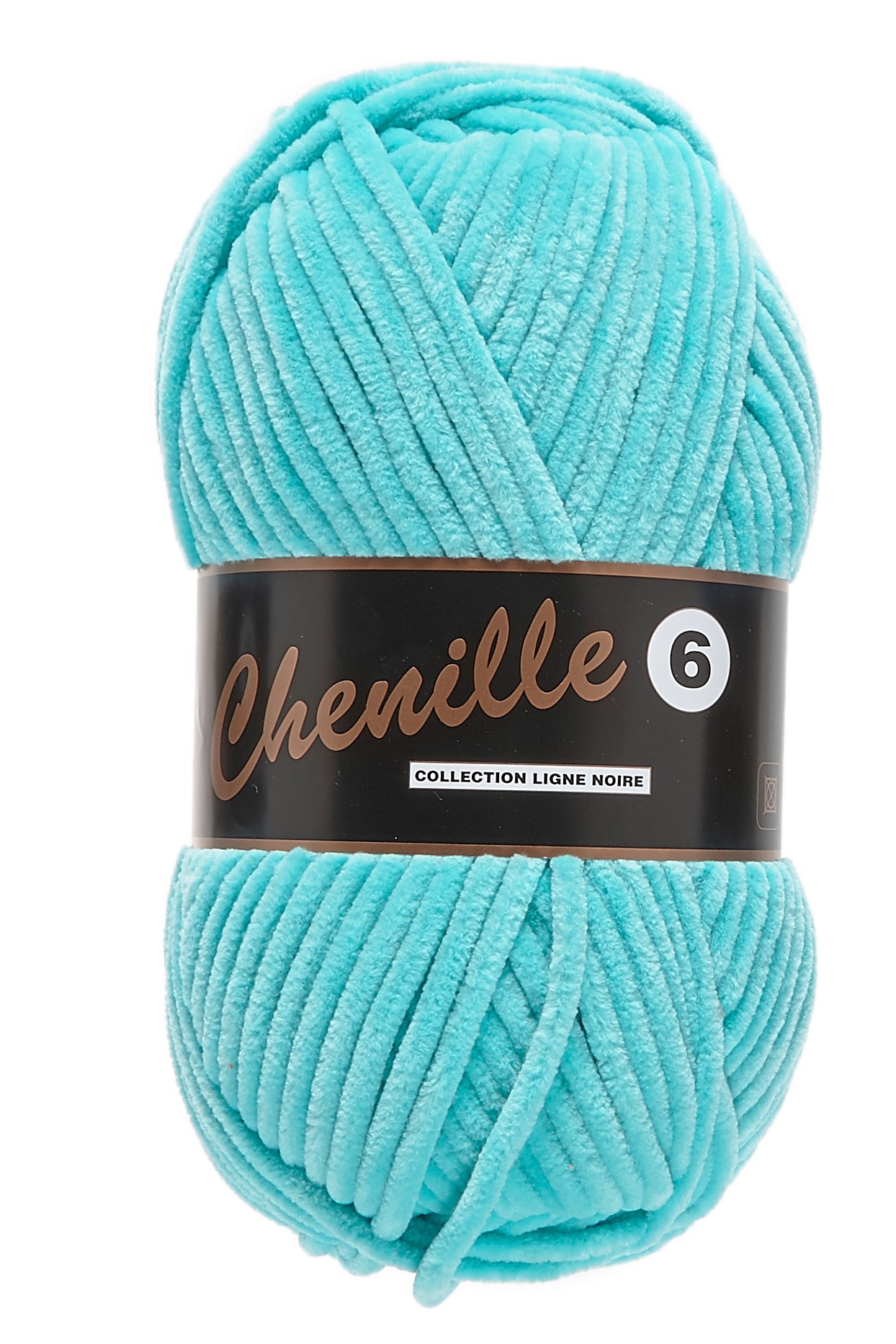 Chenille 6, lys turkis, 100 g, nr. 47