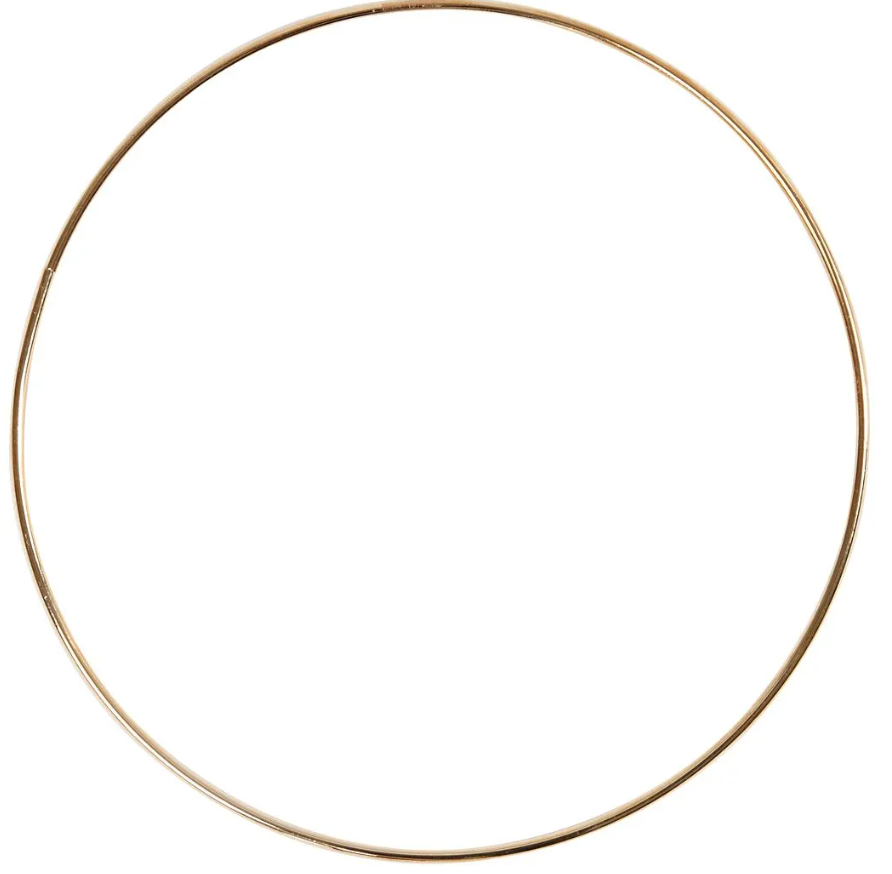 Metalring, guld, 20 cm, 1 stk