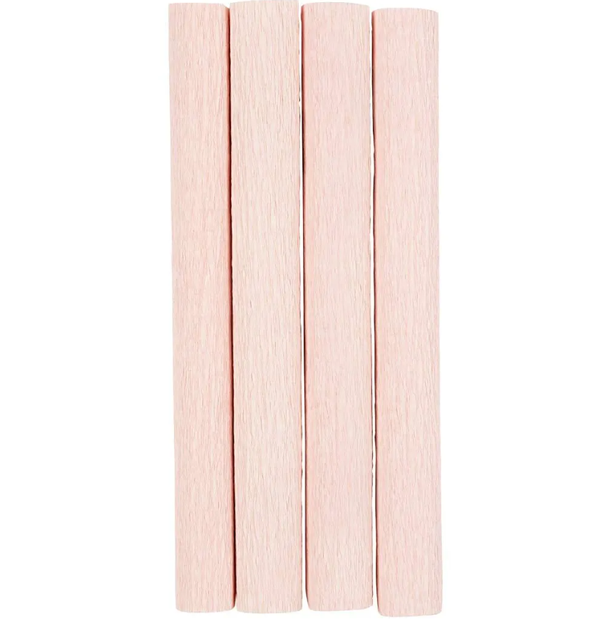 Crepe papir, 4 ark, sart rosa