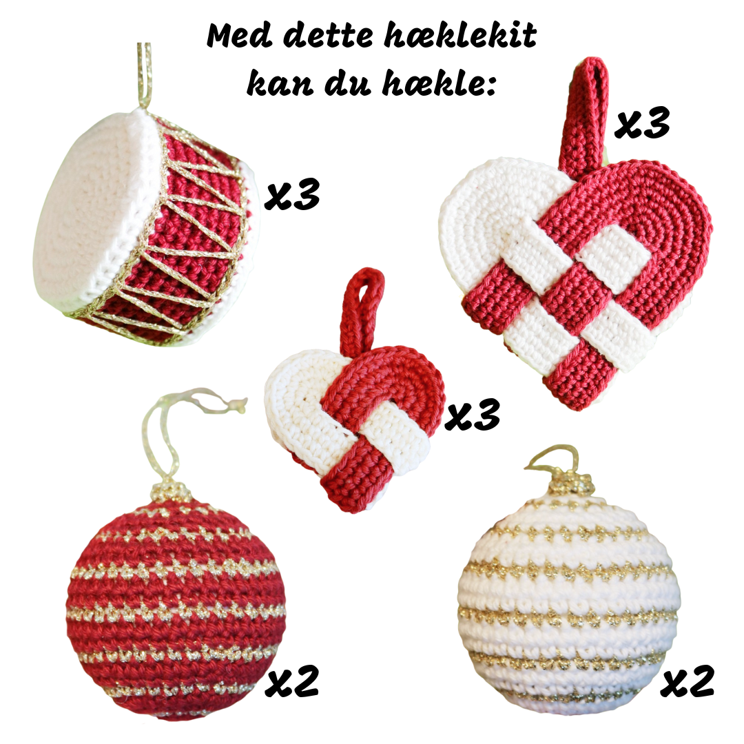13 stk Julepynt hæklekit (1)