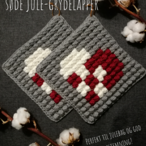 Garn til Boblegrydelapper med Julehjerter (GRATIS hækleopskrift)