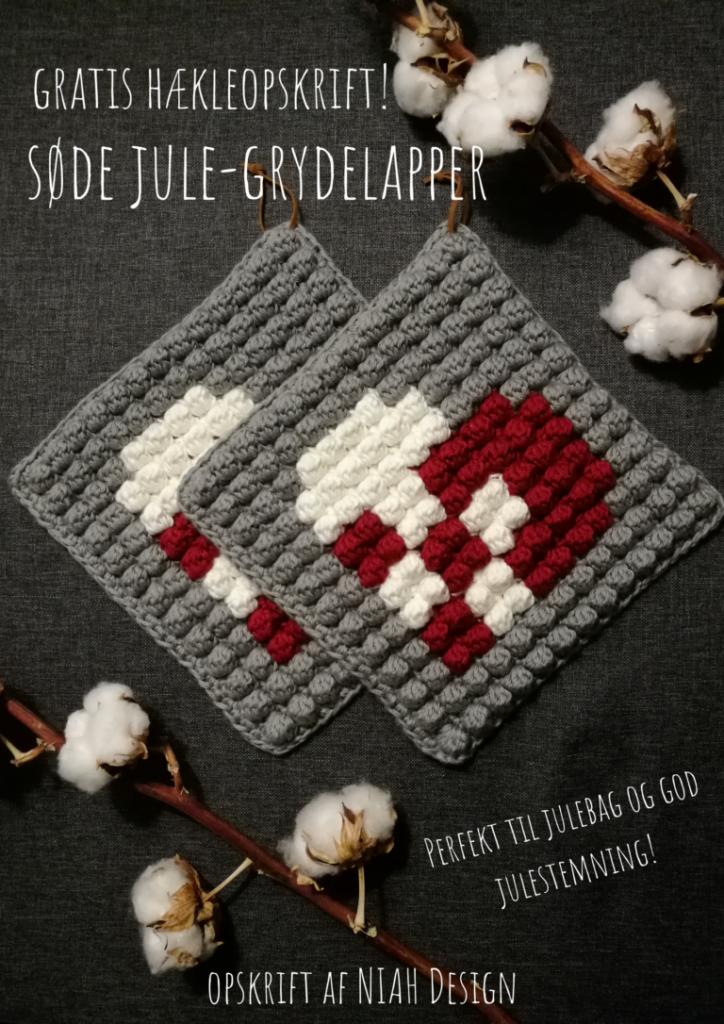 Garn til Boblegrydelapper med Julehjerter (GRATIS hækleopskrift)
