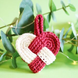 Garn til lille julehjerte (GRATIS hækleopskrift)