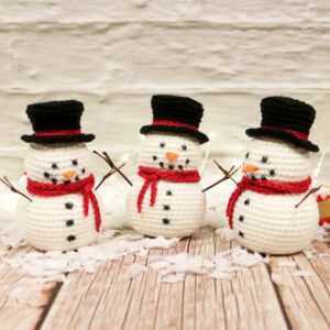 Lille snemand, gratis hækleopskrift