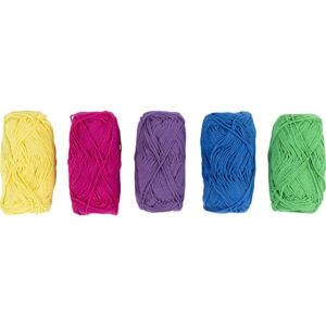 Bomuldsgarn 8/4, regnbue, 5x 20 g, oeko-tex