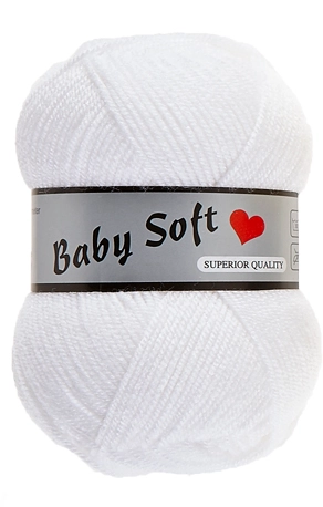 Baby Soft, hvid, 50 g, nr. 5