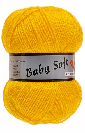 Baby Soft, varm gul, 50 g, nr. 371