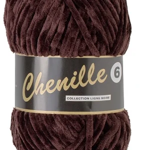Chenille 6, kaffe brun, 100 g, nr. 110