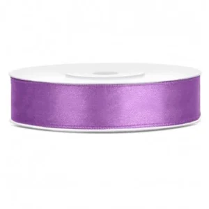 Satinbånd, lavendel, 12 mm, 25 m