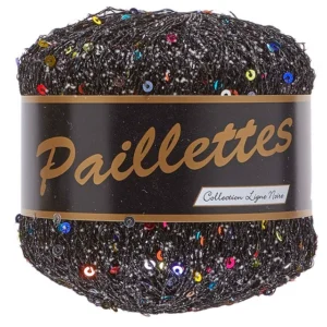 Paillettes, sort regnbue, 25 g, nr. 412