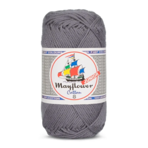 Mayflower Cotton Junior 8/4, Stålgrå, 50 g, nr. 105