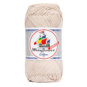 Mayflower Cotton Junior 8/4, Sand, 50 g, nr. 102