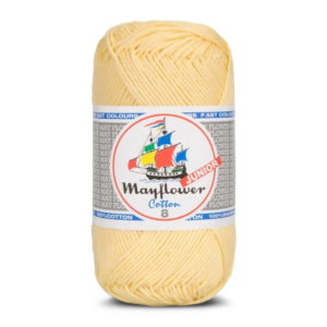 Mayflower Cotton Junior 8/4, Lysegul, 50 g, nr. 1404