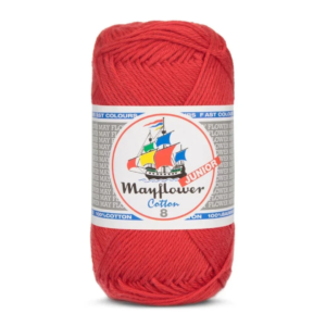 Mayflower Cotton Junior 8/4, Rød, 50 g, nr. 1411
