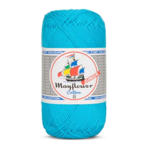 Mayflower Cotton Junior 8/4, Turkis, 50 g, nr. 1424