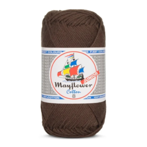 Mayflower Cotton Junior 8/4, Mørkebrun, 50 g, nr. 1436