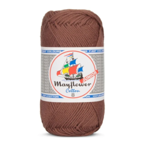 Mayflower Cotton Junior 8/4, Rødbrun, 50 g, nr. 1437