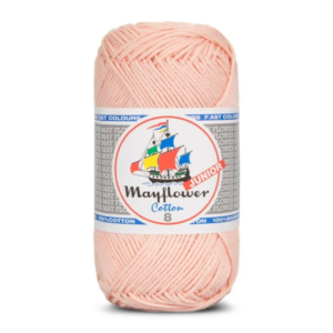 Mayflower Cotton Junior 8/4, Fersken, 50 g, nr. 1447