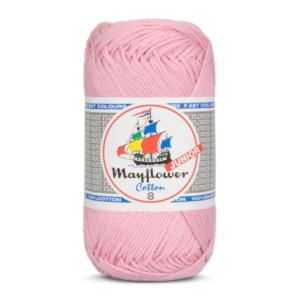 Mayflower Cotton Junior 8/4, Lyserød, 50 g, nr. 1449