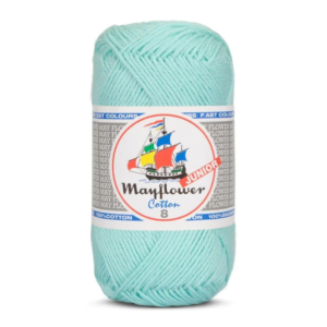 Mayflower Cotton Junior 8/4, Lys Akvamarin, 50 g, nr. 1455