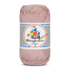 Mayflower Cotton Junior 8/4, Støvet Rosa, 50 g, nr. 1489