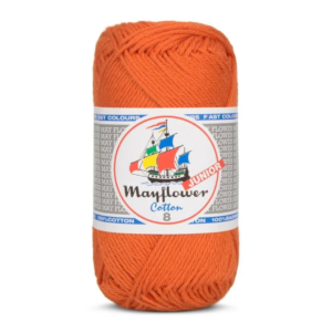 Mayflower Cotton Junior 8/4, Mørk Orange, 50 g, nr. 1494