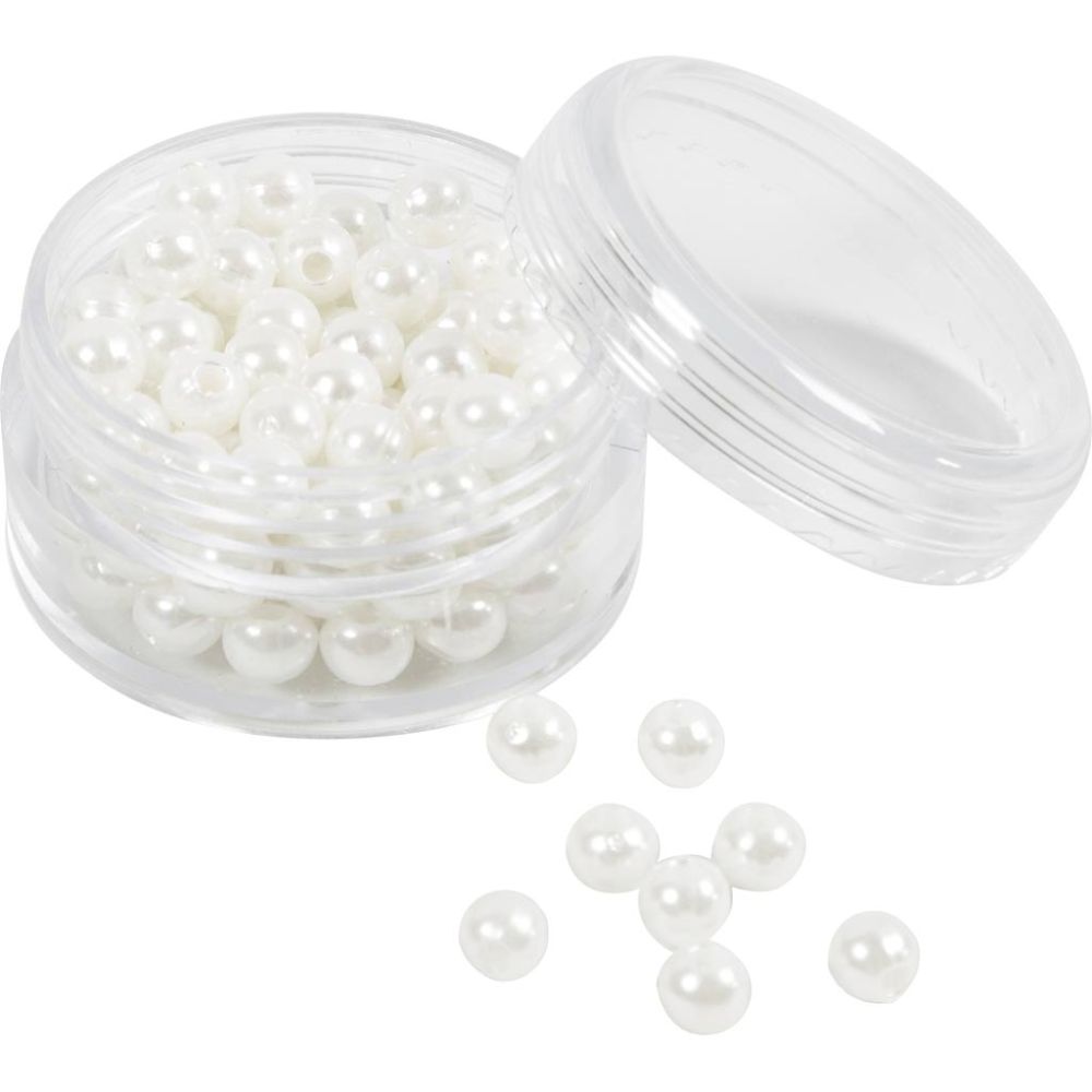 Voksperler, 5 mm, perlemor, 110 stk. - Billede 5