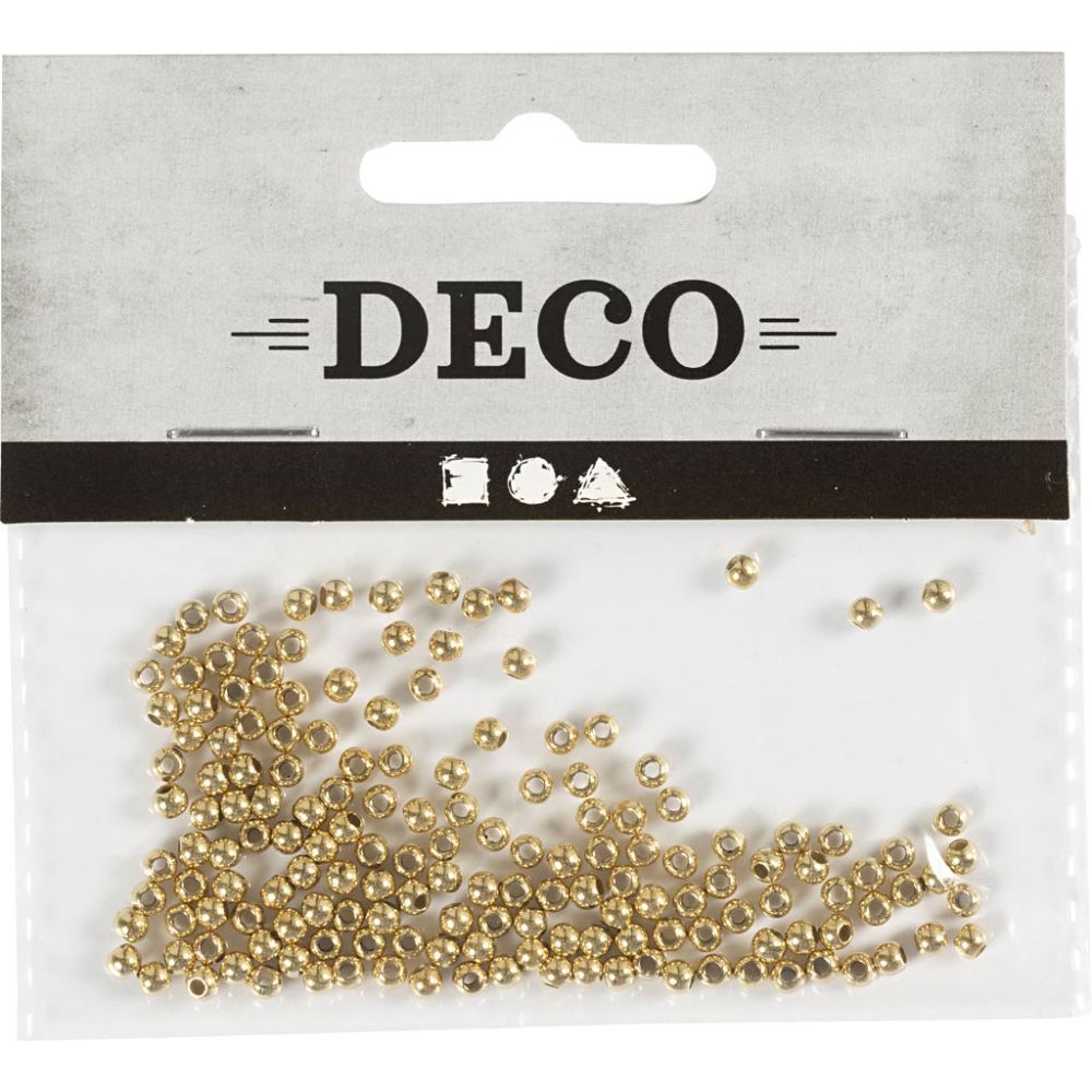 Voksperler, 2,7 mm, guld, 150 stk. - Billede 2