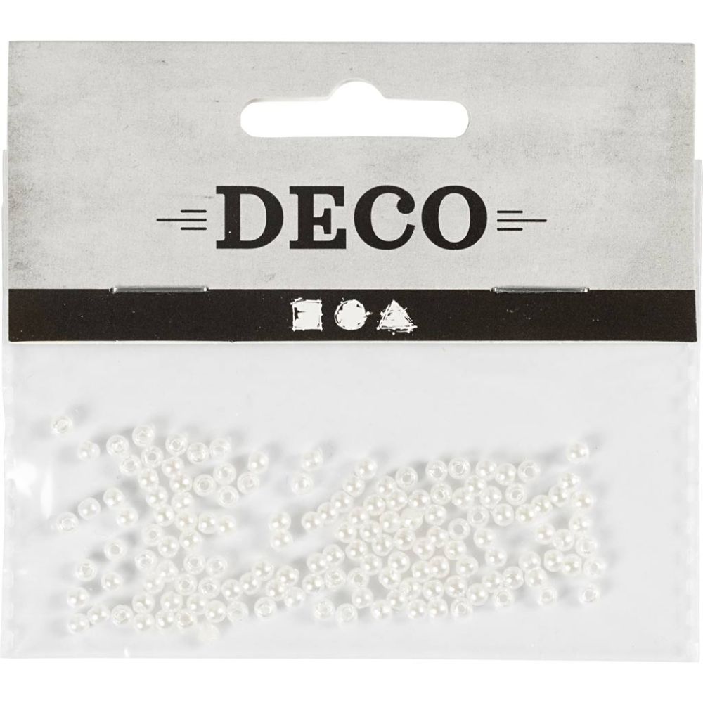 Voksperler, 3 mm, perlemor, 150 stk. - Billede 2