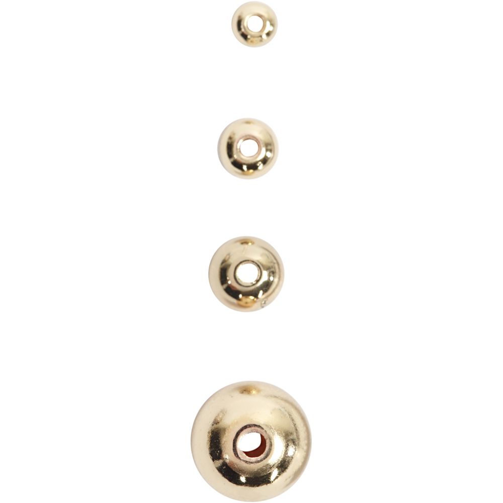 Voksperler, 4 mm, guld, 150 stk. - Billede 4