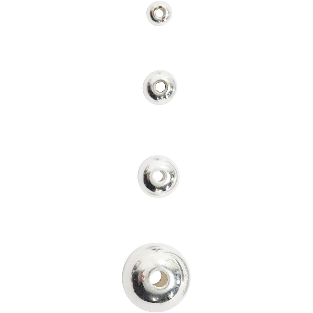 Voksperler, 4 mm, sølv, 150 stk. - Billede 4