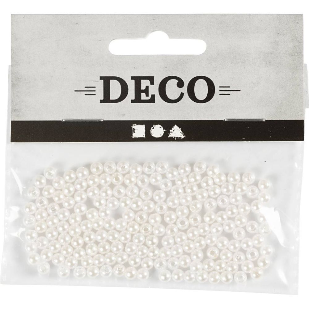 Voksperler, 4 mm, perlemor, 150 stk. - Billede 2