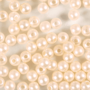 Voksperler, 5 mm, peach, 100 stk.